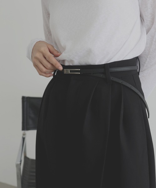 hellam（へラム）の「スクエアバックルベルト（ベルト・レディース・ブラウン/ブラック×ゴールド/ブラック×シルバー・FREE）」の21枚目の写真