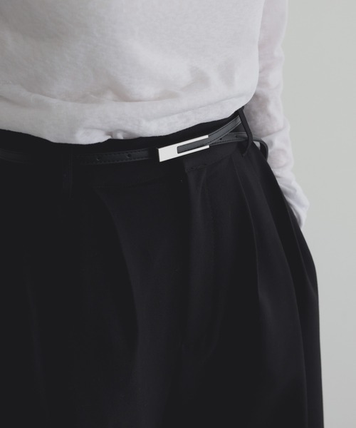 hellam（へラム）の「スクエアバックルベルト（ベルト・レディース・ブラウン/ブラック×ゴールド/ブラック×シルバー・FREE）」の17枚目の写真