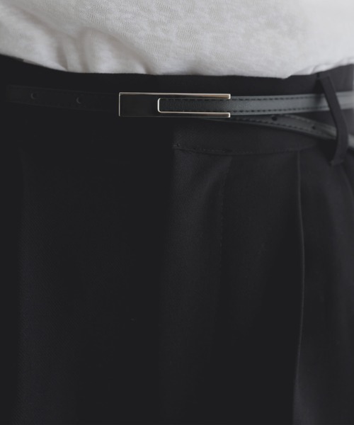 hellam（へラム）の「スクエアバックルベルト（ベルト・レディース・ブラウン/ブラック×ゴールド/ブラック×シルバー・FREE）」の15枚目の写真