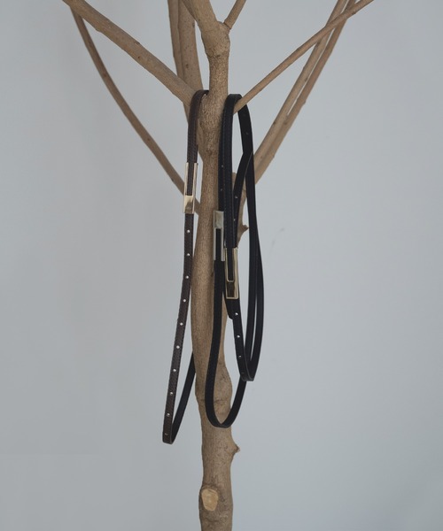 hellam（へラム）の「スクエアバックルベルト（ベルト・レディース・ブラウン/ブラック×ゴールド/ブラック×シルバー・FREE）」の7枚目の写真