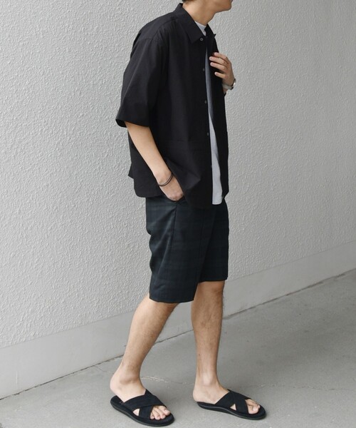 SHIPS any（シップス エニィ）の「SHIPS any:〈撥水/軽量/ストレッチ〉SOLOTEX(R) シアサッカー キャンプポケット シャツ(セットアップ対応)25SS◇◇（シャツ/ブラウス・メンズ・ネイビー/その他/ブラック・LARGE/MEDIUM/SMALL）」の5枚目の写真