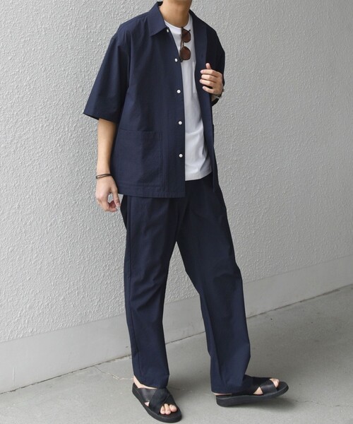 SHIPS any（シップス エニィ）の「SHIPS any:〈撥水/軽量/ストレッチ〉SOLOTEX(R) シアサッカー キャンプポケット シャツ(セットアップ対応)25SS◇◇（シャツ/ブラウス・メンズ・ネイビー/その他/ブラック・LARGE/MEDIUM/SMALL）」の10枚目の写真