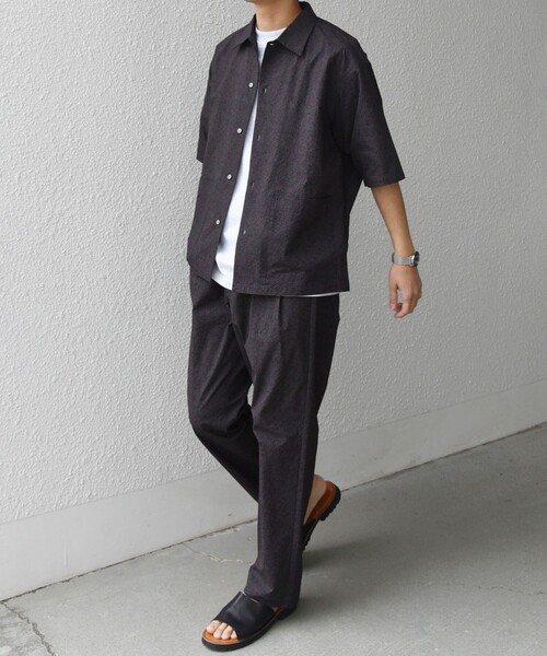 SHIPS any（シップス エニィ）の「SHIPS any:〈撥水/軽量/ストレッチ〉SOLOTEX(R) シアサッカー キャンプポケット シャツ(セットアップ対応)25SS◇◇（シャツ/ブラウス・メンズ・ネイビー/その他/ブラック・LARGE/MEDIUM/SMALL）」の15枚目の写真