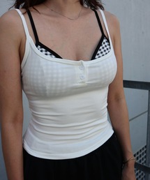 FIG&VIPER | カップ付チェックレイヤードキャミ(キャミソール)