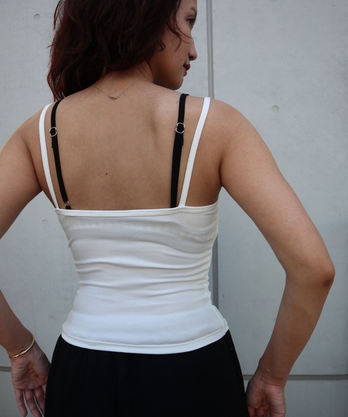 FIG&VIPER（フィグアンドバイパー）の「カップ付チェックレイヤードキャミ（キャミソール・レディース・グレー/レッド/ホワイト・FREE）」の16枚目の写真