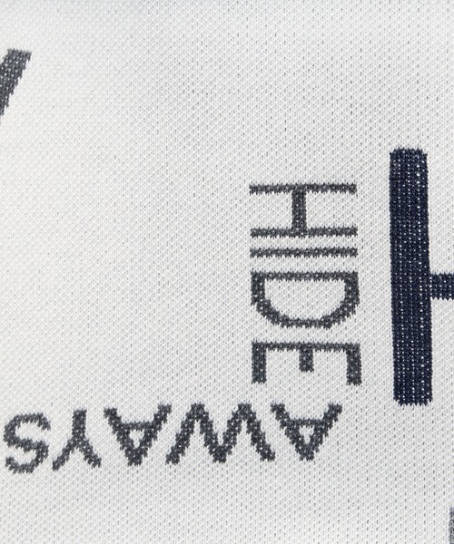 HIDEAWAYS NICOLE（ハイダウェイニコル）の「ロゴジャカードクルーネックニット（ニット/セーター・メンズ・ブラック/オフホワイト/ブルーグリーン・MEDIUM/LARGE/X-LARGE）」の8枚目の写真