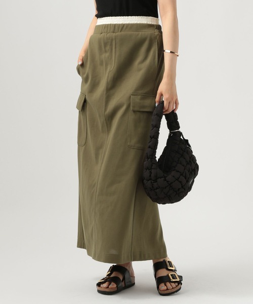 BAYFLOW（ベイフロー）の「Wウエストカーゴスカート（スカート・レディース・ボルドー/カーキ/ブラック・FREE）」の3枚目の写真