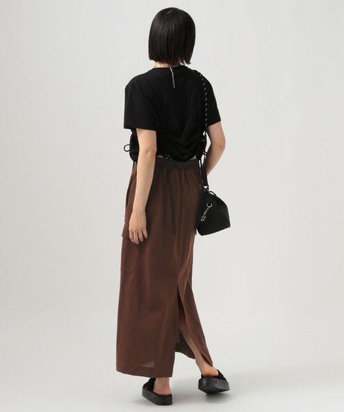 BAYFLOW（ベイフロー）の「Wウエストカーゴスカート（スカート・レディース・ボルドー/カーキ/ブラック・FREE）」の8枚目の写真