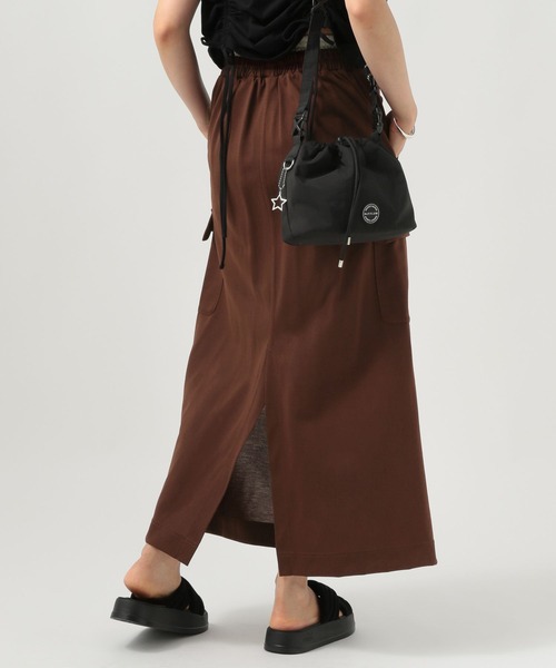 BAYFLOW（ベイフロー）の「Wウエストカーゴスカート（スカート・レディース・ボルドー/カーキ/ブラック・FREE）」の10枚目の写真
