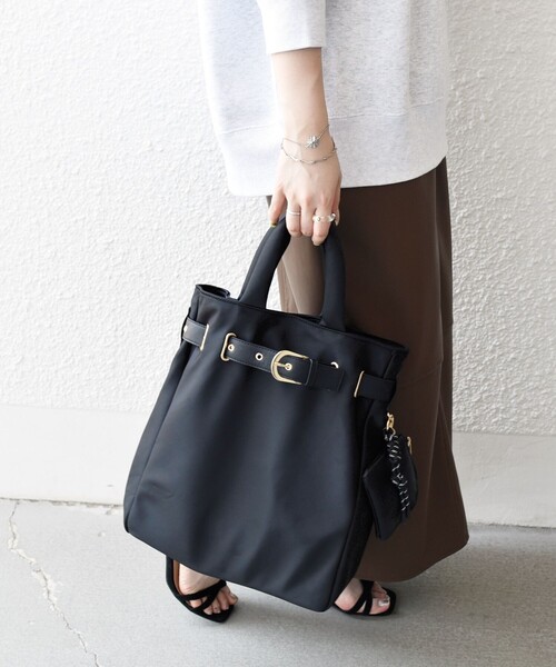 セール】SHIPS any: バックル ベルト デザイン A4 トート バッグ