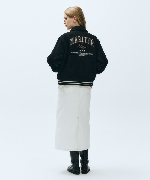 MARITHE + FRANCOIS GIRBAUD(マリテフランソワジルボー)の「PIPING VARSITY JACKET(その他アウター・レディース・ヘザーグレー/ブラック・SMALL/MEDIUM/LARGE/X-LARGE)」の7枚目の写真