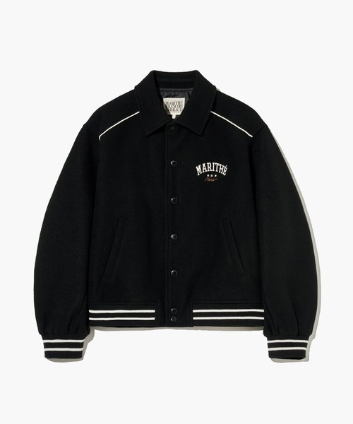 MARITHE + FRANCOIS GIRBAUD(マリテフランソワジルボー)の「PIPING VARSITY JACKET(その他アウター・レディース・ヘザーグレー/ブラック・SMALL/MEDIUM/LARGE/X-LARGE)」の8枚目の写真
