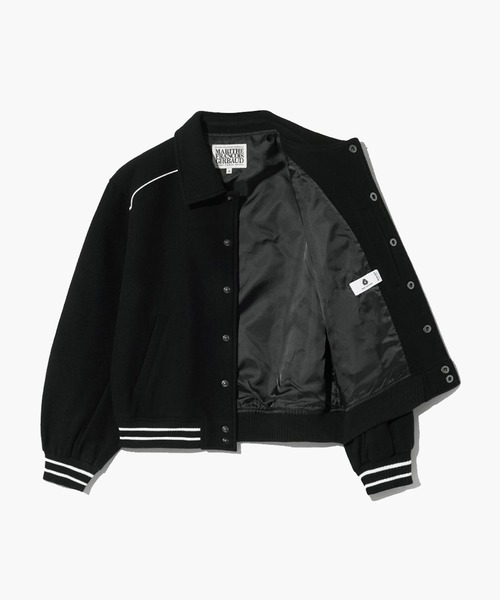 MARITHE + FRANCOIS GIRBAUD(マリテフランソワジルボー)の「PIPING VARSITY JACKET(その他アウター・レディース・ヘザーグレー/ブラック・SMALL/MEDIUM/LARGE/X-LARGE)」の9枚目の写真
