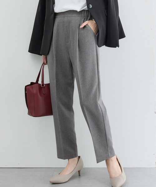 Honeys（ハニーズ）の「【美ージー・ストレッチ・マシンウォッシャブル・イージーケア】美ージーテーパード（股下６０ｃｍ）（スラックス・レディース・ダークベージュ/グリーン/ネイビー/ヘザーチャコール/ブラック/キャメル・S/M/L/3L/SS/LL）」の3枚目の写真