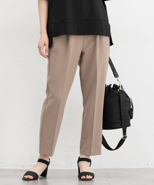 Honeys（ハニーズ）の「【美ージー・ストレッチ・マシンウォッシャブル・イージーケア】美ージーテーパード（股下６０ｃｍ）（スラックス・レディース・ダークベージュ/グリーン/ネイビー/ヘザーチャコール/ブラック/キャメル・S/M/L/3L/SS/LL）」の4枚目の写真