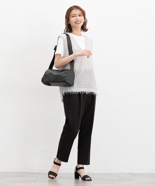 Honeys（ハニーズ）の「【美ージー・ストレッチ・マシンウォッシャブル・イージーケア】美ージーテーパード（股下６０ｃｍ）（スラックス・レディース・ダークベージュ/グリーン/ネイビー/ヘザーチャコール/ブラック/キャメル・S/M/L/3L/SS/LL）」の9枚目の写真