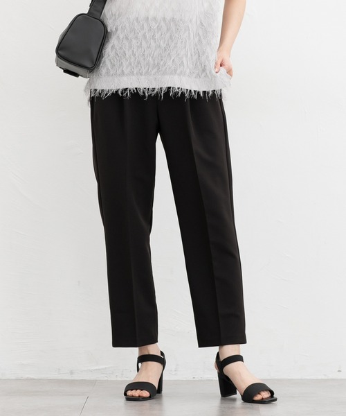 Honeys（ハニーズ）の「【美ージー・ストレッチ・マシンウォッシャブル・イージーケア】美ージーテーパード（股下６０ｃｍ）（スラックス・レディース・ダークベージュ/グリーン/ネイビー/ヘザーチャコール/ブラック/キャメル・S/M/L/3L/SS/LL）」の10枚目の写真