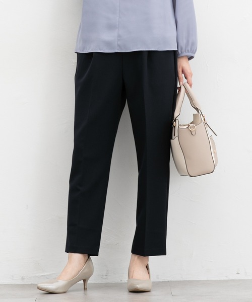 Honeys（ハニーズ）の「【美ージー・ストレッチ・マシンウォッシャブル・イージーケア】美ージーテーパード（股下６０ｃｍ）（スラックス・レディース・ダークベージュ/グリーン/ネイビー/ヘザーチャコール/ブラック/キャメル・S/M/L/3L/SS/LL）」の12枚目の写真