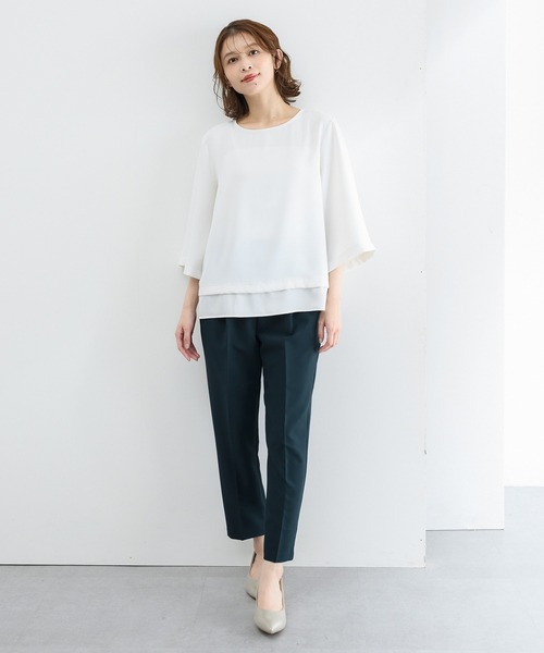 Honeys（ハニーズ）の「【美ージー・ストレッチ・マシンウォッシャブル・イージーケア】美ージーテーパード（股下６０ｃｍ）（スラックス・レディース・ダークベージュ/グリーン/ネイビー/ヘザーチャコール/ブラック/キャメル・S/M/L/3L/SS/LL）」の13枚目の写真