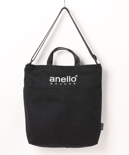 and it_(アンドイット)の「anello コットンキャンバスCT 2WAYトートバッグ(トートバッグ・レディース・アイボリー/ブラック/ベージュ・FREE)」の2枚目の写真