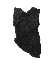 DRESSLAVE（ドレスレイブ）の「cotton shirring asymmetry pullover(コットンシャーリングアシンメトリープルオーバー)（Tシャツ/カットソー）」