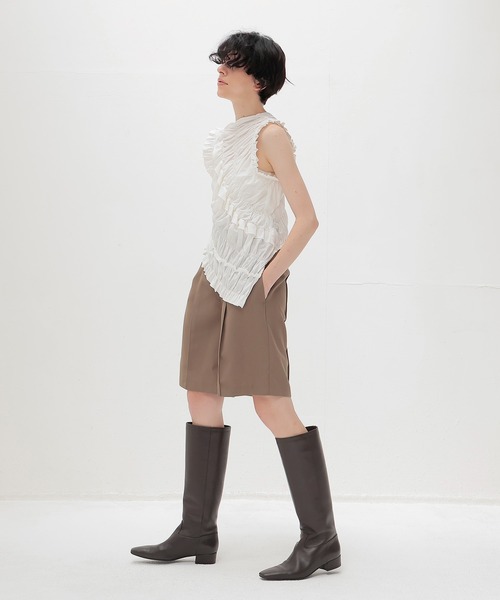 DRESSLAVE（ドレスレイブ）の「cotton shirring asymmetry pullover(コットンシャーリングアシンメトリープルオーバー)（Tシャツ/カットソー・レディース・ブラック/ホワイト・38）」の22枚目の写真