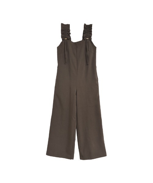 低身長/高身長サイズ有]リネンライクショルダーギャザー