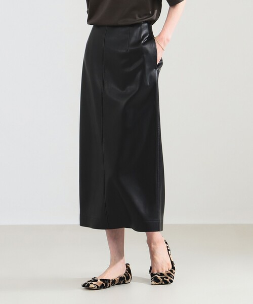 Demi-Luxe BEAMS(デミルクス ビームス)の「【ビームスの百名品】フェイクレザー セミタイトスカート(スカート・レディース・ブラック/ダークブラウン・36/38/40)」の21枚目の写真