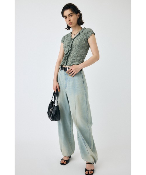 PIN TUCK COCOON STRAIGHT（デニムパンツ）｜MOUSSY（マウジー