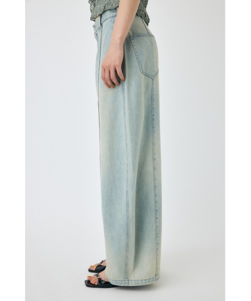 MOUSSY(マウジー)の「PIN TUCK COCOON STRAIGHT(デニムパンツ・レディース・ワンウォッシュ/ライトブルー・0/1/2)」の10枚目の写真