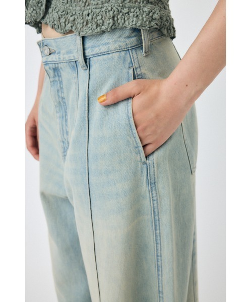 MOUSSY(マウジー)の「PIN TUCK COCOON STRAIGHT(デニムパンツ・レディース・ワンウォッシュ/ライトブルー・0/1/2)」の15枚目の写真