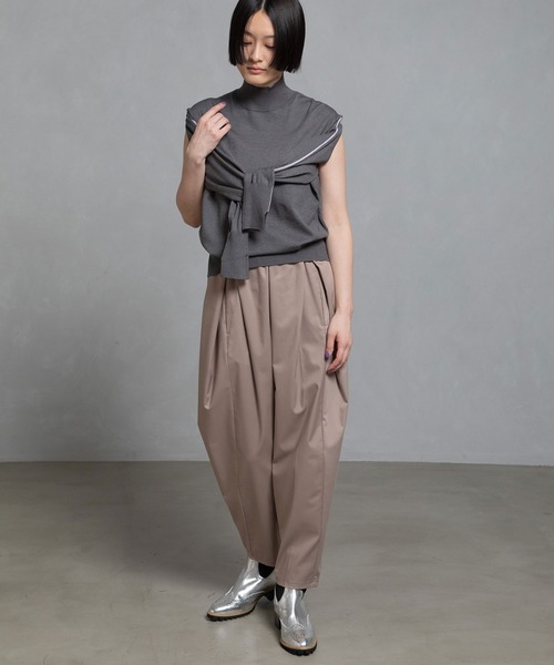 MARECHAL TERRE(マルシャルテル)の「【UV機能付き】タックギャザーパンツ(その他パンツ・レディース・ブラック/モカ/チャコールグレー/ネイビー/ライトベージュ・SMALL/LARGE/MEDIUM)」の21枚目の写真