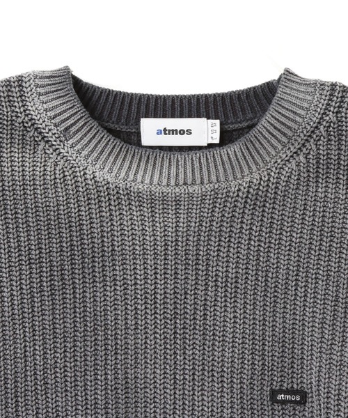 atmos(アトモス)の「atmos Small Logo Patch Knit Sweater / アトモス スモール ロゴ パッチ ニット セーター(ニット/セーター・メンズ・ブラック/ブルー/ブラウン・M/XL/L)」の4枚目の写真