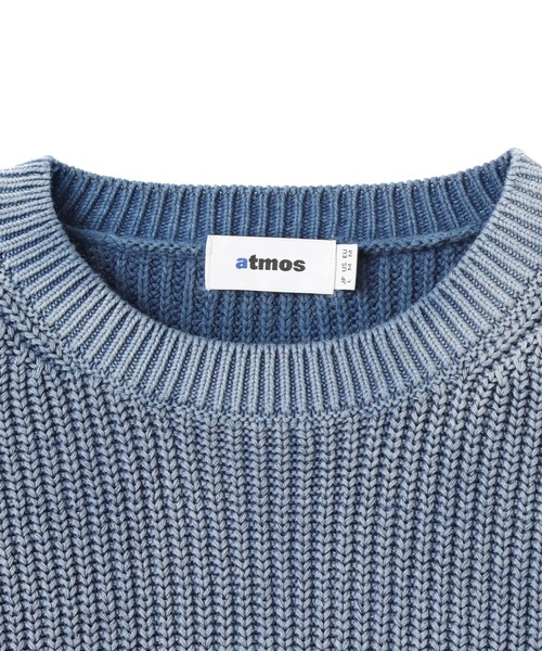 atmos(アトモス)の「atmos Small Logo Patch Knit Sweater / アトモス スモール ロゴ パッチ ニット セーター(ニット/セーター・メンズ・ブラック/ブルー/ブラウン・M/XL/L)」の8枚目の写真