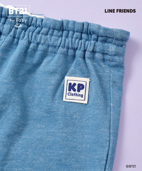 KP(ケーピー)の「【BT21】デニム風ニットツイル7分丈パンツ(その他パンツ・キッズ・ネイビー/ブルー・80cm/90cm)」の5枚目の写真