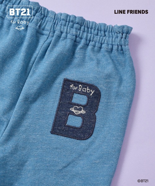 KP(ケーピー)の「【BT21】デニム風ニットツイル7分丈パンツ(その他パンツ・キッズ・ネイビー/ブルー・80cm/90cm)」の6枚目の写真