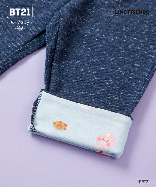 KP(ケーピー)の「【BT21】デニム風ニットツイル7分丈パンツ(その他パンツ・キッズ・ネイビー/ブルー・80cm/90cm)」の8枚目の写真