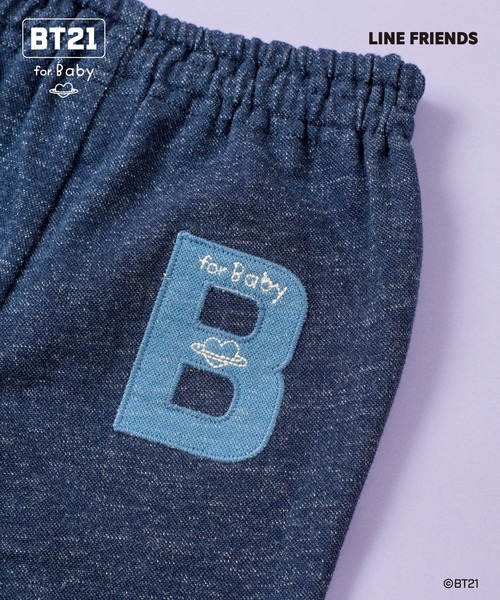 KP(ケーピー)の「【BT21】デニム風ニットツイル7分丈パンツ(その他パンツ・キッズ・ネイビー/ブルー・80cm/90cm)」の10枚目の写真