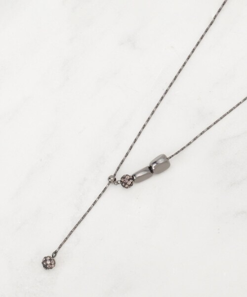 SHOO・LA・RUE（シューラルー）の「【2WAY】メタルパヴェネックレス（ネックレス・レディース・ブラック/シルバー/ゴールド・00）」の2枚目の写真