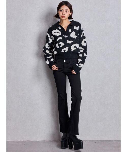 GYDA(ジェイダ)の「ポロ襟スキッパーニットトップス(ニット/セーター・レディース・グレー/パープル/その他1/その他2・FREE)」の11枚目の写真