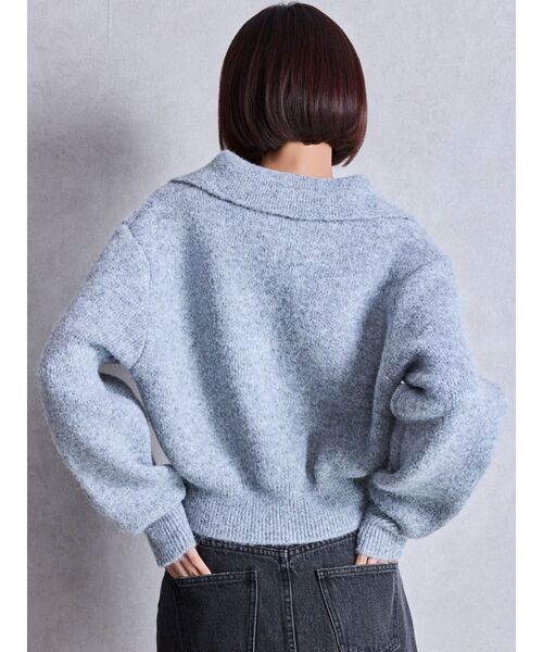 GYDA(ジェイダ)の「ポロ襟スキッパーニットトップス(ニット/セーター・レディース・グレー/パープル/その他1/その他2・FREE)」の14枚目の写真