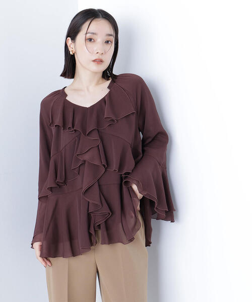 セール】◇ラッフルフリルチュニックブラウス（シャツ/ブラウス
