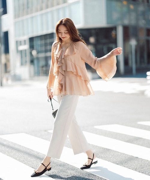 セール】◇ラッフルフリルチュニックブラウス（シャツ/ブラウス