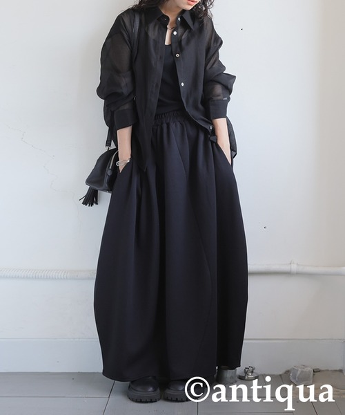 antiqua（アンティカ）の「コクーンスカート（スカート・レディース・ブラック・ONESIZE）」の5枚目の写真