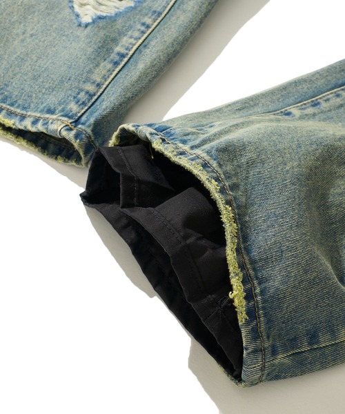 mnml(ミニマル)の「【mnml/ミニマル】BAGGY DISTRESSED DENIM 24ML-AW393D(デニムパンツ・メンズ・ブルー・LARGE/MEDIUM/SMALL/X-LARGE)」の9枚目の写真