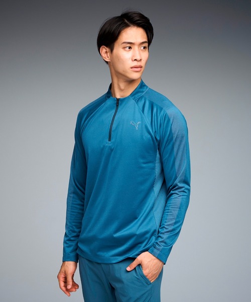 PUMA（プーマ）の「PUMA プーマ メンズ ゴルフ シャドウキャット ジップ モックネック 長袖 シ（Tシャツ/カットソー・メンズ・ブラック/グリーン系その他2/インディゴブルー・X-LARGE/SMALL/LARGE/MEDIUM/XX-LARGE）」の3枚目の写真