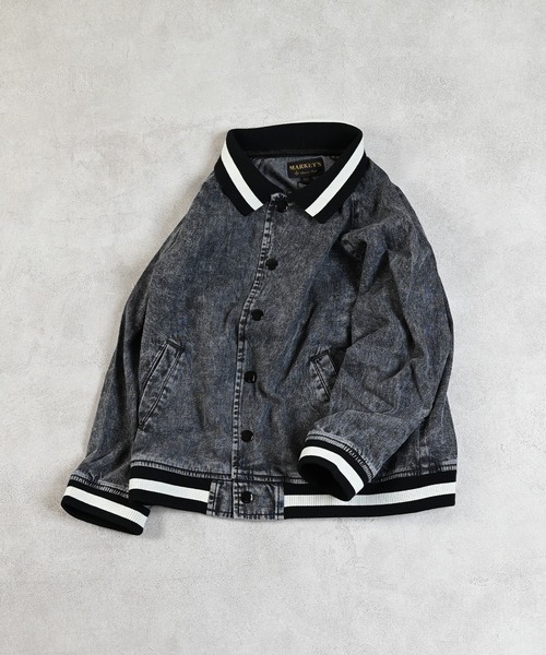 MARKEY'S（マーキーズ）の「デニムブルゾン/セットアップ可能（デニムジャケット・キッズ・ブラック/ブルー・150/140/130/120/110/100/90）」の9枚目の写真