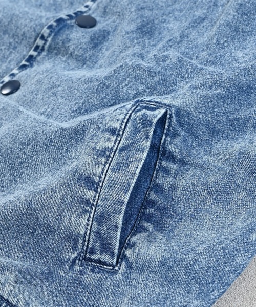 MARKEY'S（マーキーズ）の「デニムブルゾン/セットアップ可能（デニムジャケット・キッズ・ブラック/ブルー・150/140/130/120/110/100/90）」の18枚目の写真