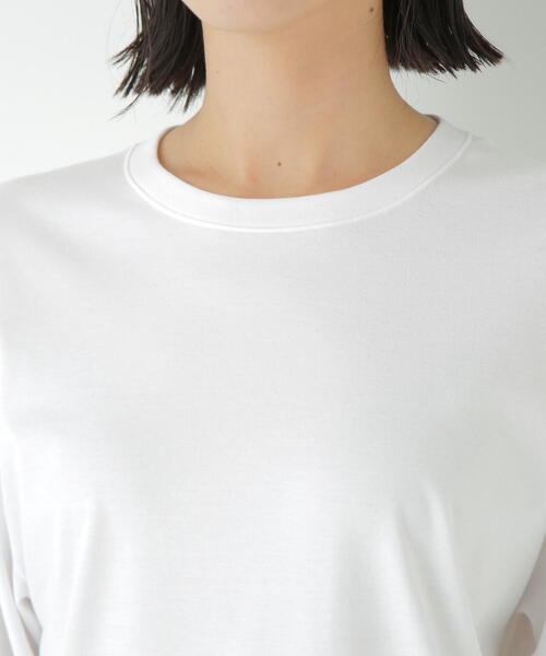 human woman(ヒューマンウーマン)の「◆ゼロロックコットンスムースカットソー(Tシャツ/カットソー・レディース・ホワイト・MEDIUM)」の7枚目の写真