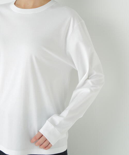 human woman(ヒューマンウーマン)の「◆ゼロロックコットンスムースカットソー(Tシャツ/カットソー・レディース・ホワイト・MEDIUM)」の8枚目の写真